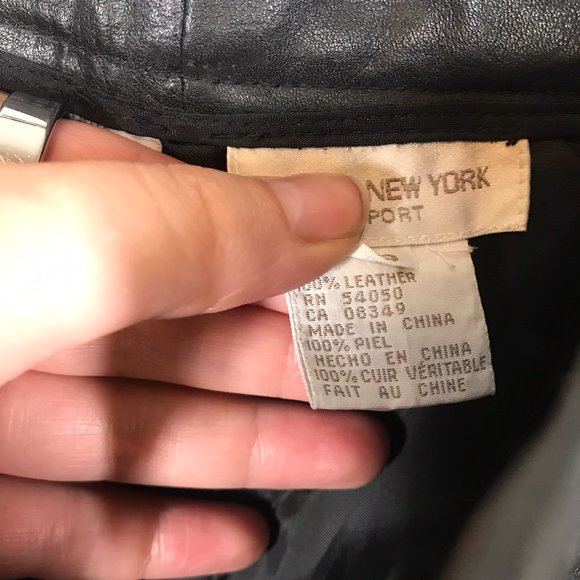 Vintage Jones New York Sport Black 100% Genuine Leather Pants - Picture 5 of 13